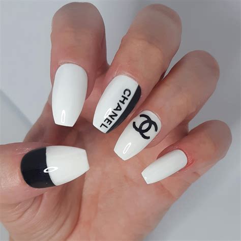 coco chanel nails designs|timeless Chanel nail designs.